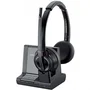 Poly Savi 8220 Auriculares Inalámbricos con ANC y Bluetooth-RJ, Negro